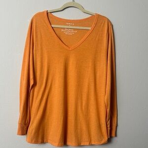 Torrid Vibrant Orange V-Neck Top